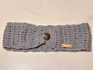 Cotton ear warmer with button closure