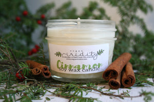 4oz winter scented soy wax candle